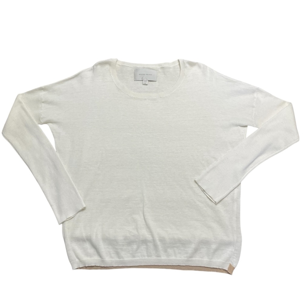 Brochu Walker Ivory Knit Sweater crewneck size S
